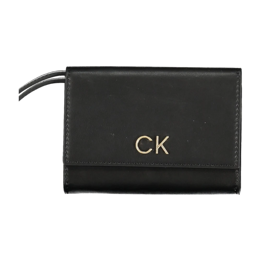Calvin Klein Zwarte Damesportemonnee met Ritsportemonnee Black Dames