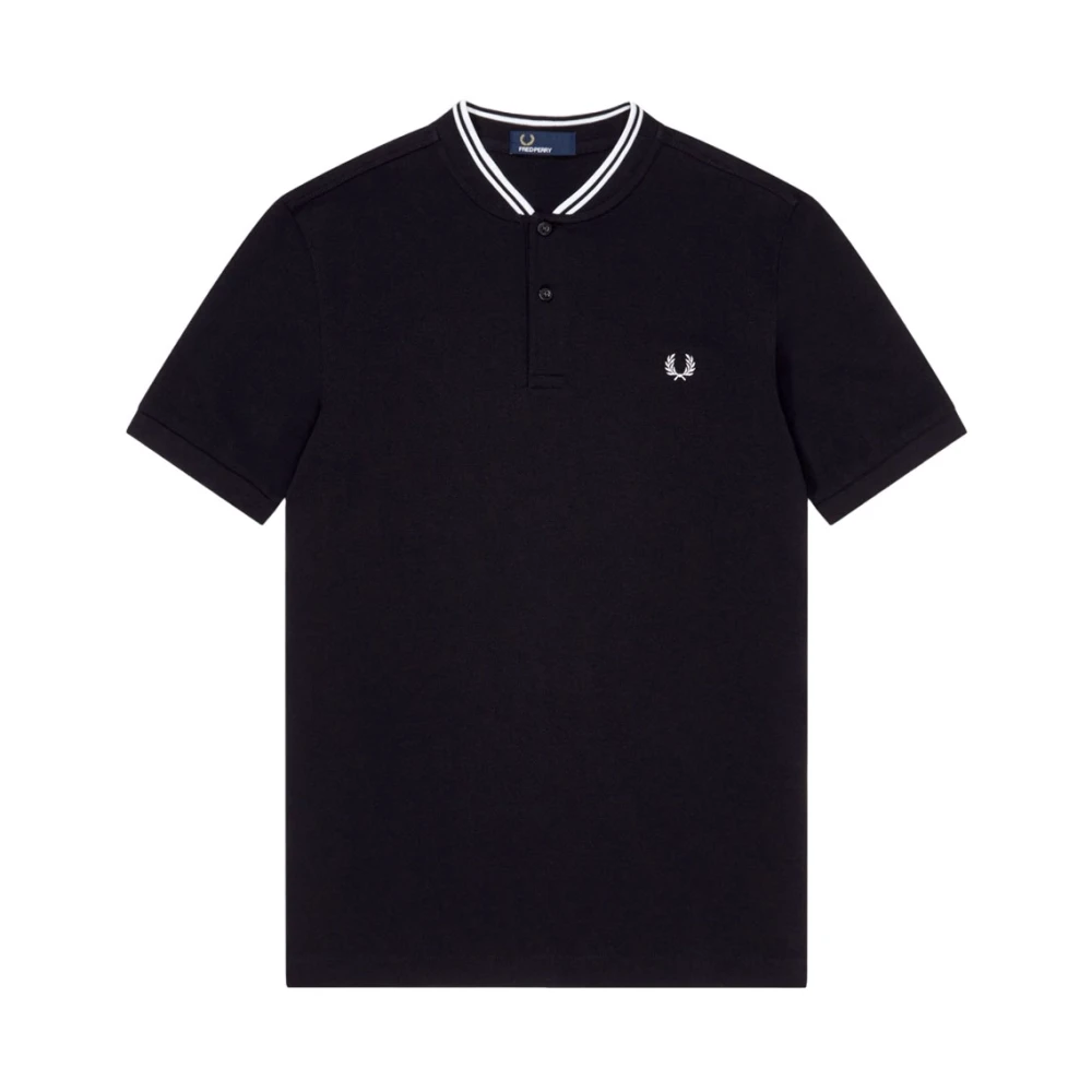 Fred Perry Svart Polo Bomull Piqué Klassisk Passform Black, Herr