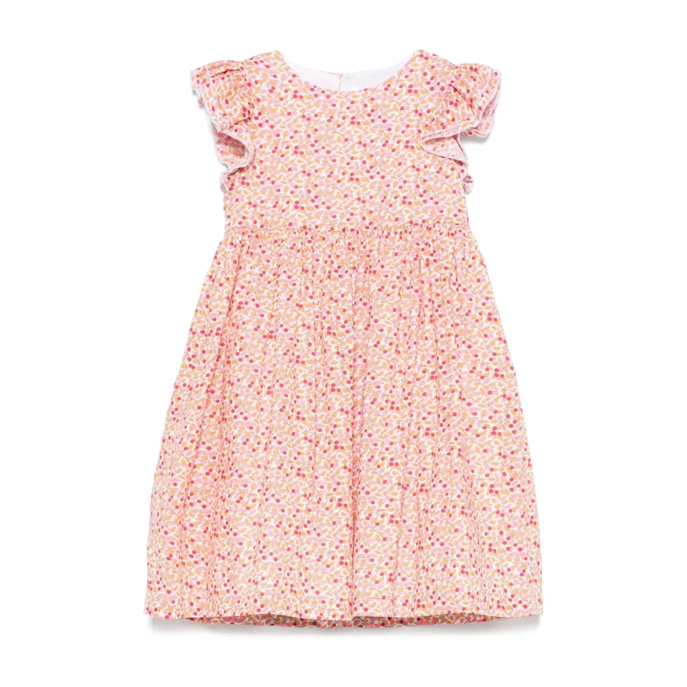 Il Gufo Girls Multicolor Dresses, 12 M, Short Sleeve Cotton Dress