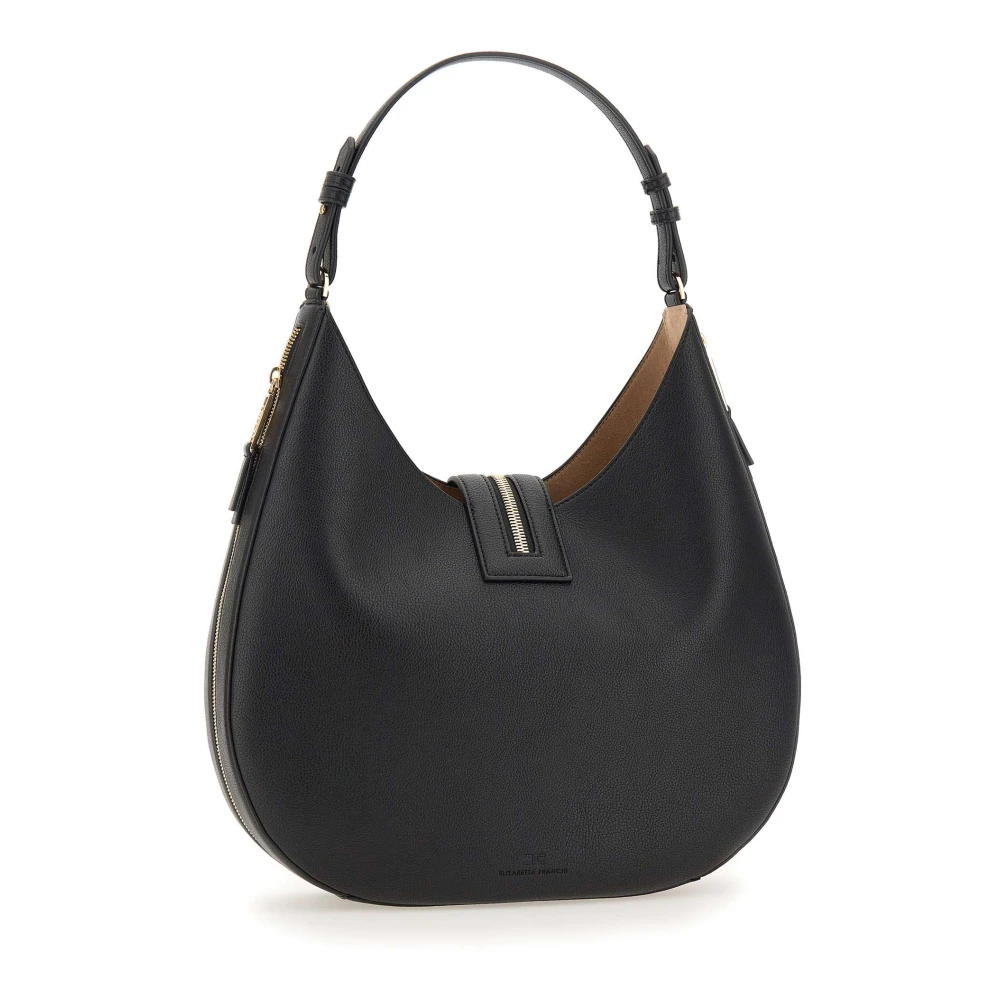 Elisabetta Franchi Zwarte Hobo Schoudertas met Clutch Black Dames