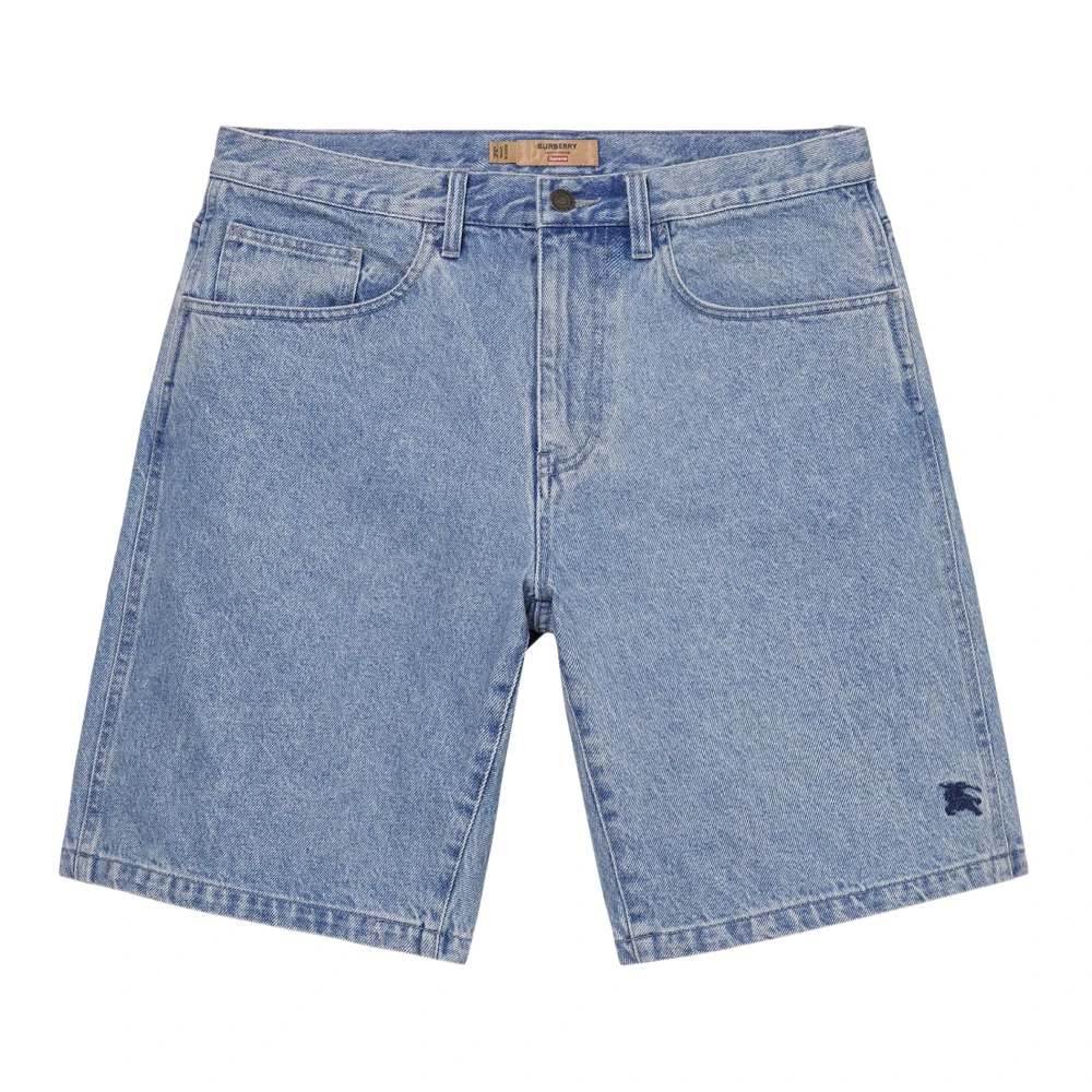 Supreme Beperkte Oplage Denim Short Gewassen Blauw Blue Heren