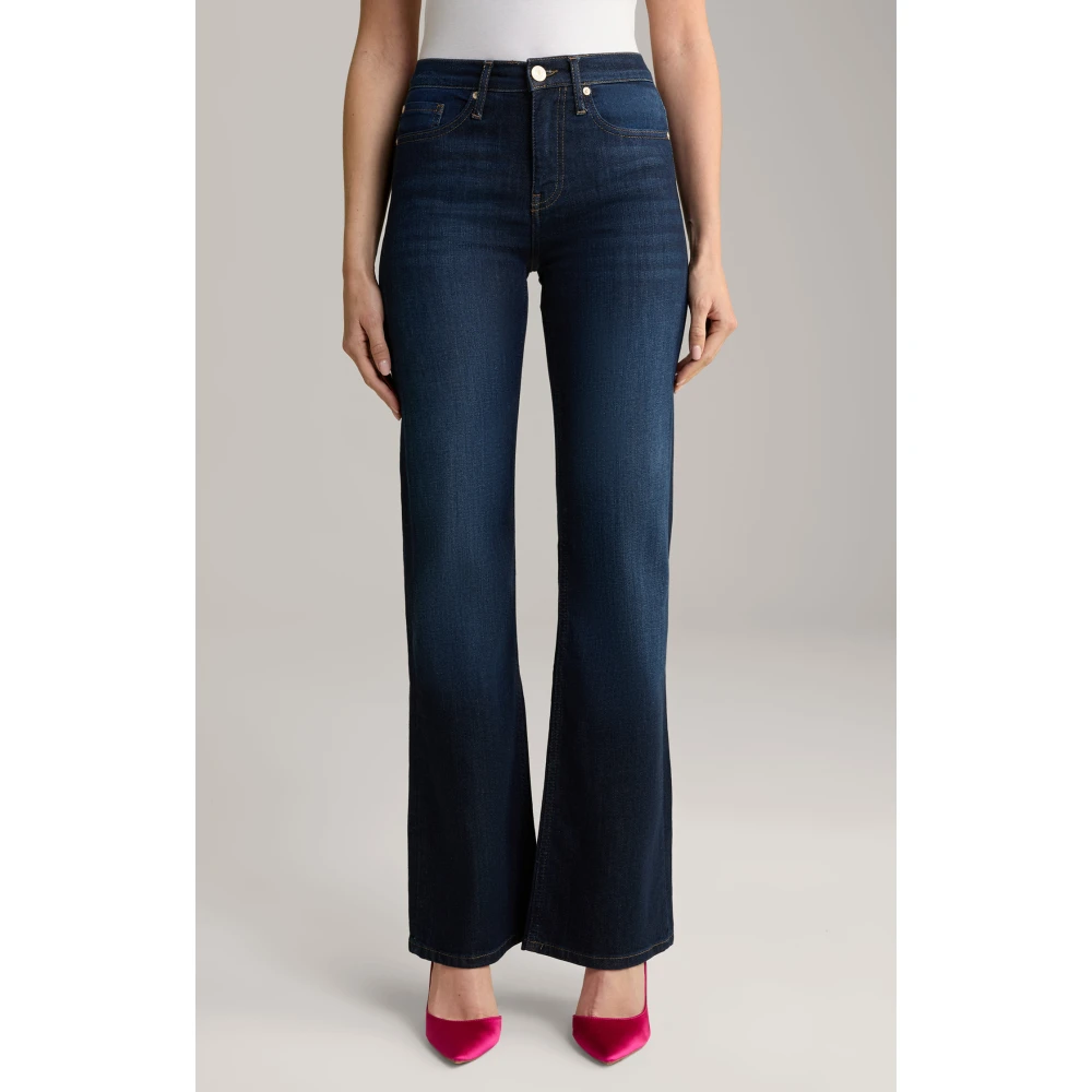 Joop! Dames Flared Jeans Donkerblauw Blue Dames