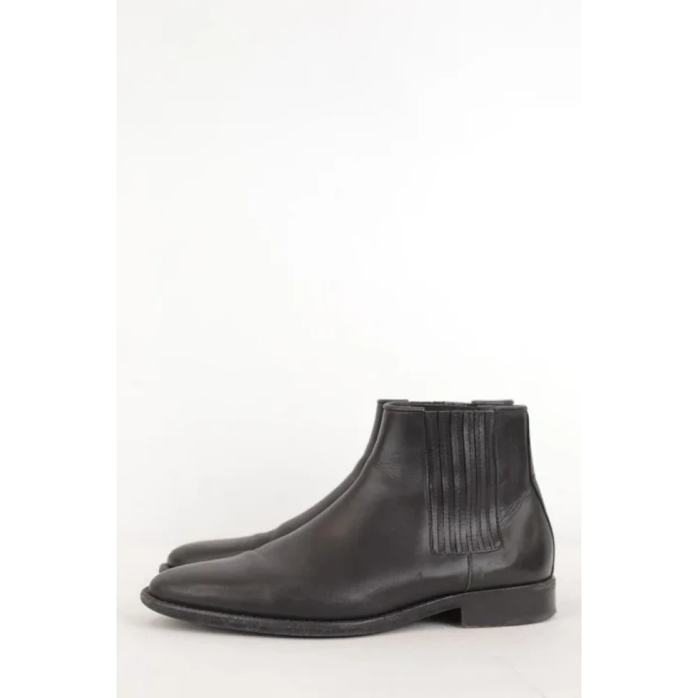 Balmain Pre-owned Leather boots Black Heren