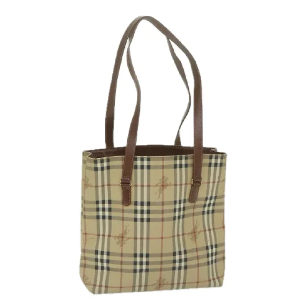 Burberry Vintage Pre-owned Leather shoulder-bags Beige Dames