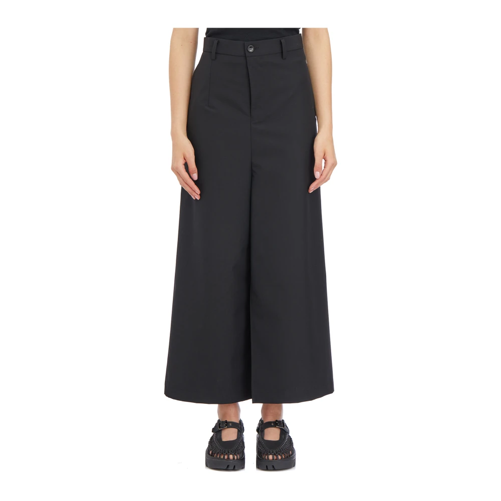 Junya Watanabe Asymmetrische wollen broek Black Dames