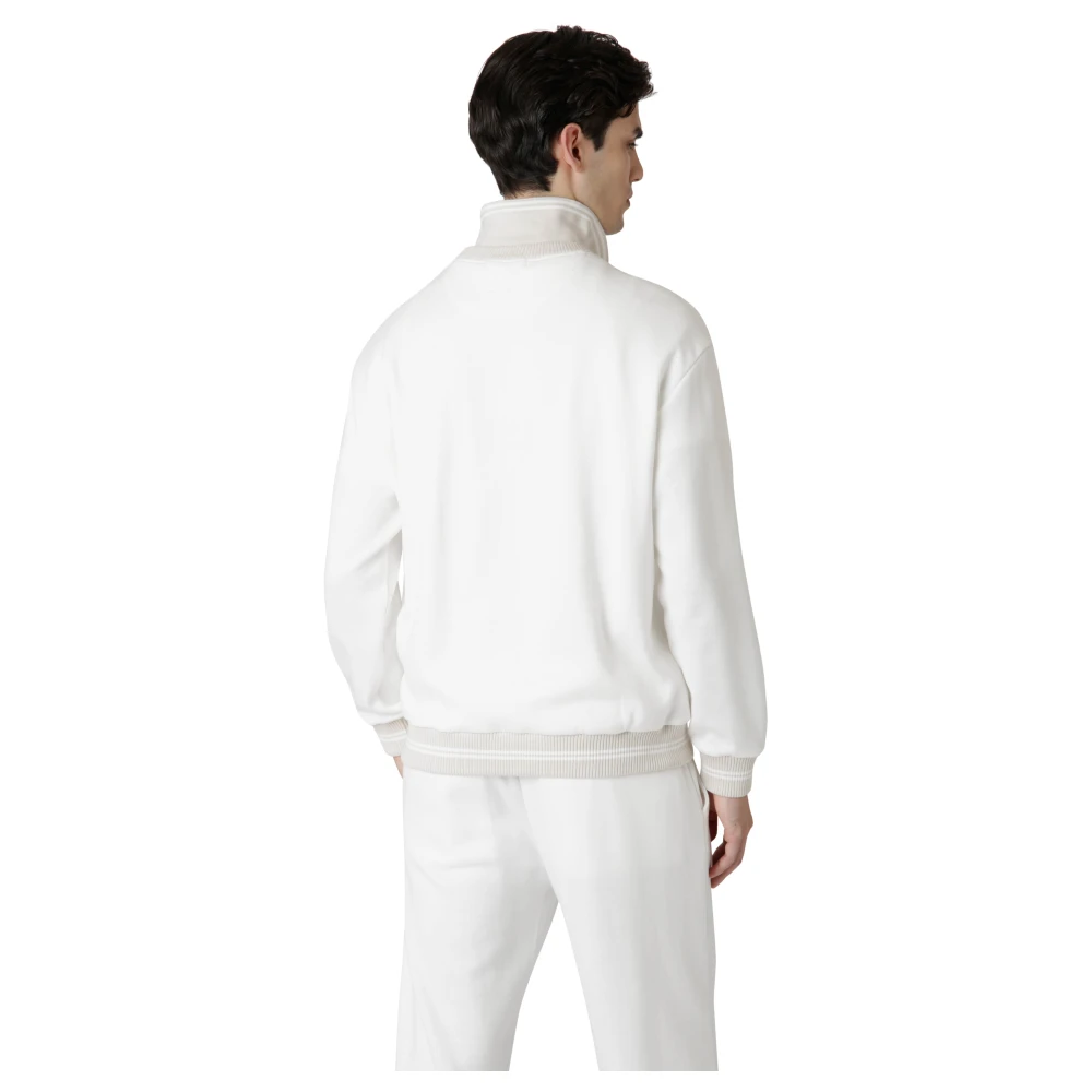 Eleventy Giza Cotton Crewneck Sweatshirt White Heren