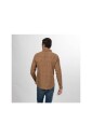 chemise-marron-a-motifs-geometriques-oranges