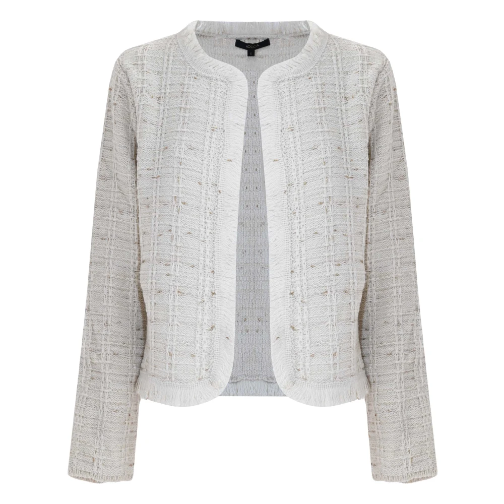 Kocca Women's White Bruno Jumper - Tweed Jackets - Xl - Jackets