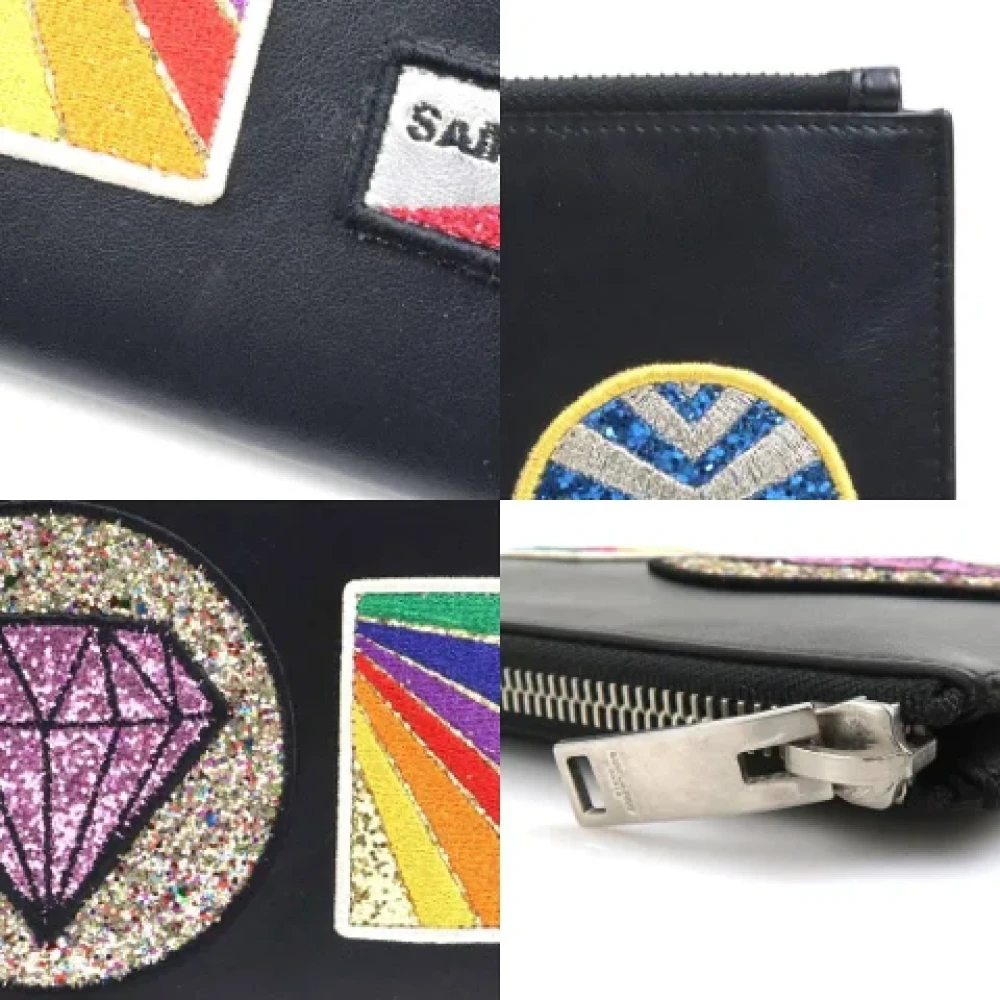 Saint Laurent Vintage Pre-owned Leather clutches Black Dames