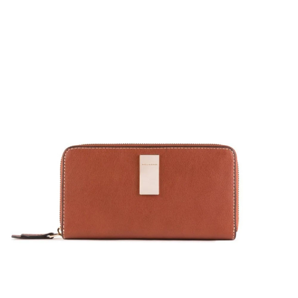 Piquadro Women's Brown Four-Gusset Zip Wallet