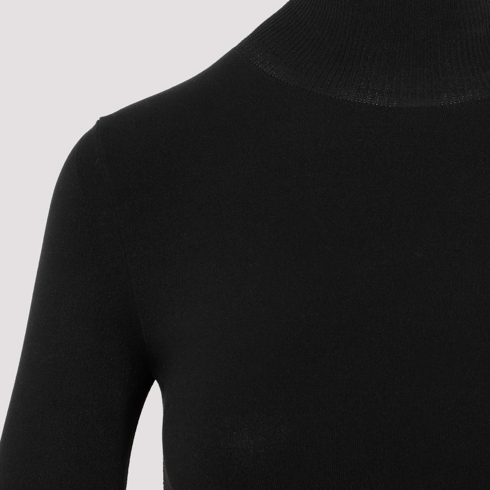 Balenciaga Zwarte Tech Fabric Sweater met Handschoenen Black Dames