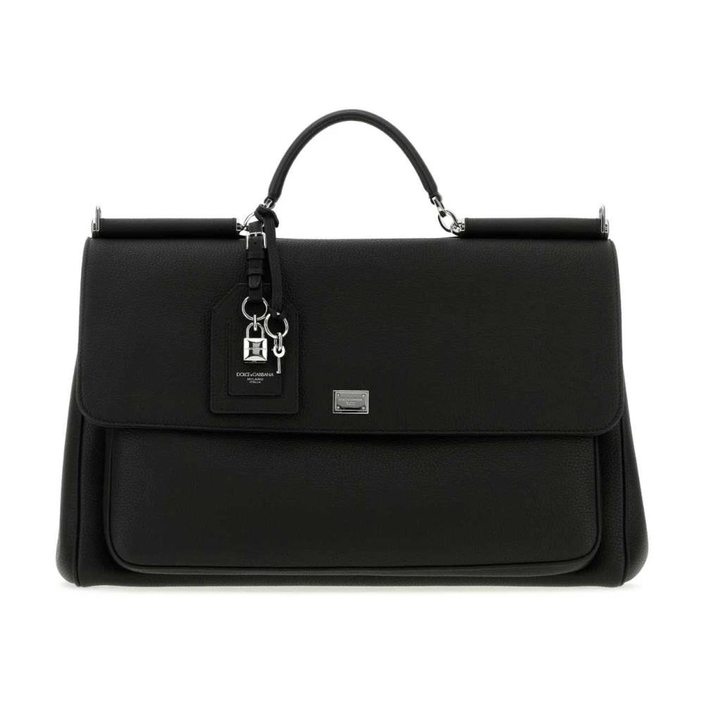 Dolce & Gabbana , Handbags, Male, Black, One Size, My Sicily Handbag