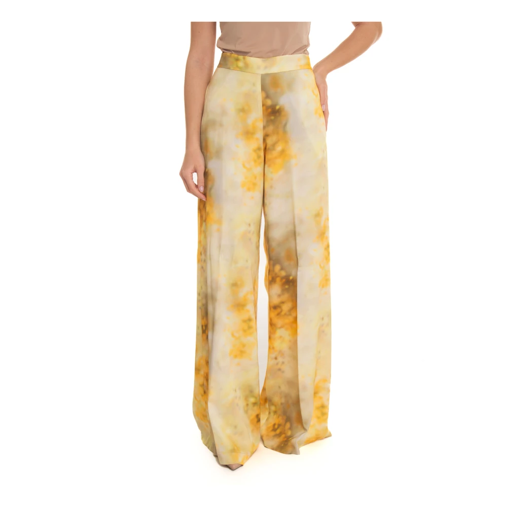 Pinko Puntuale trousers with lace tie Yellow Dames