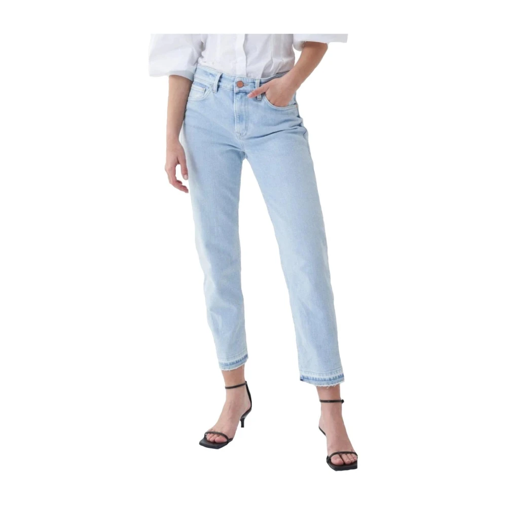 Salsa Women's Blue Cropped Jeans, W27 L28, True Straight Jeans