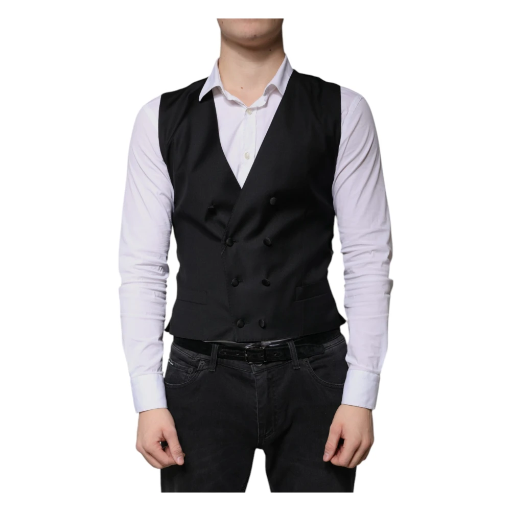 Dolce & Gabbana Mannelijk Zwart Formal Dress Suit Vest