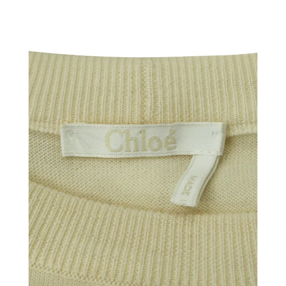 Chloé Pre-owned Wool tops Beige Dames