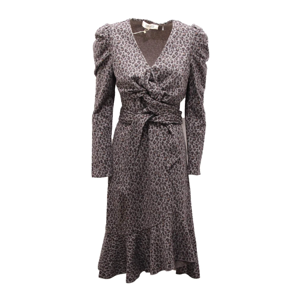 Diane Von Furstenberg Gray Sienna Dress - Female - Midi Dresses - M - Dresses