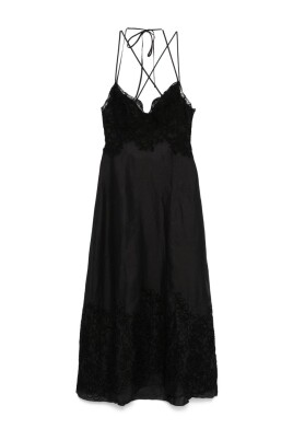 black-halterneck-v-neck-dress