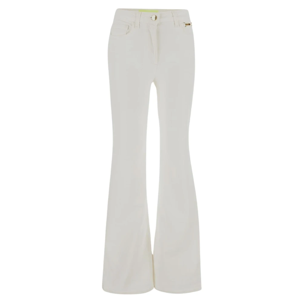 Elisabetta Franchi Witte Jeans met Zijzakken White Dames