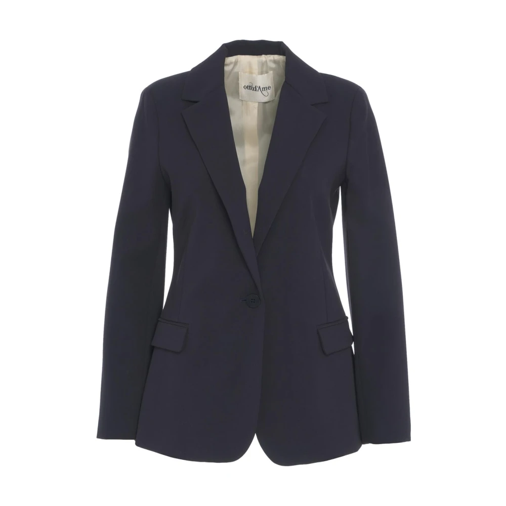 Ottod'Ame Stijlvolle Blauwe Blazer Ss25 Blue Dames