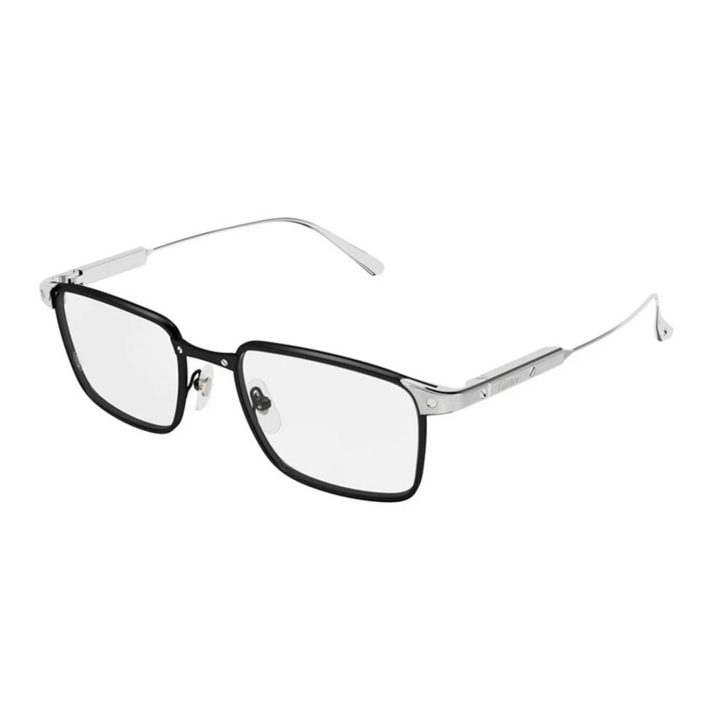 Cartier Men's Black Glasses, 55 Mm, Santos Frame