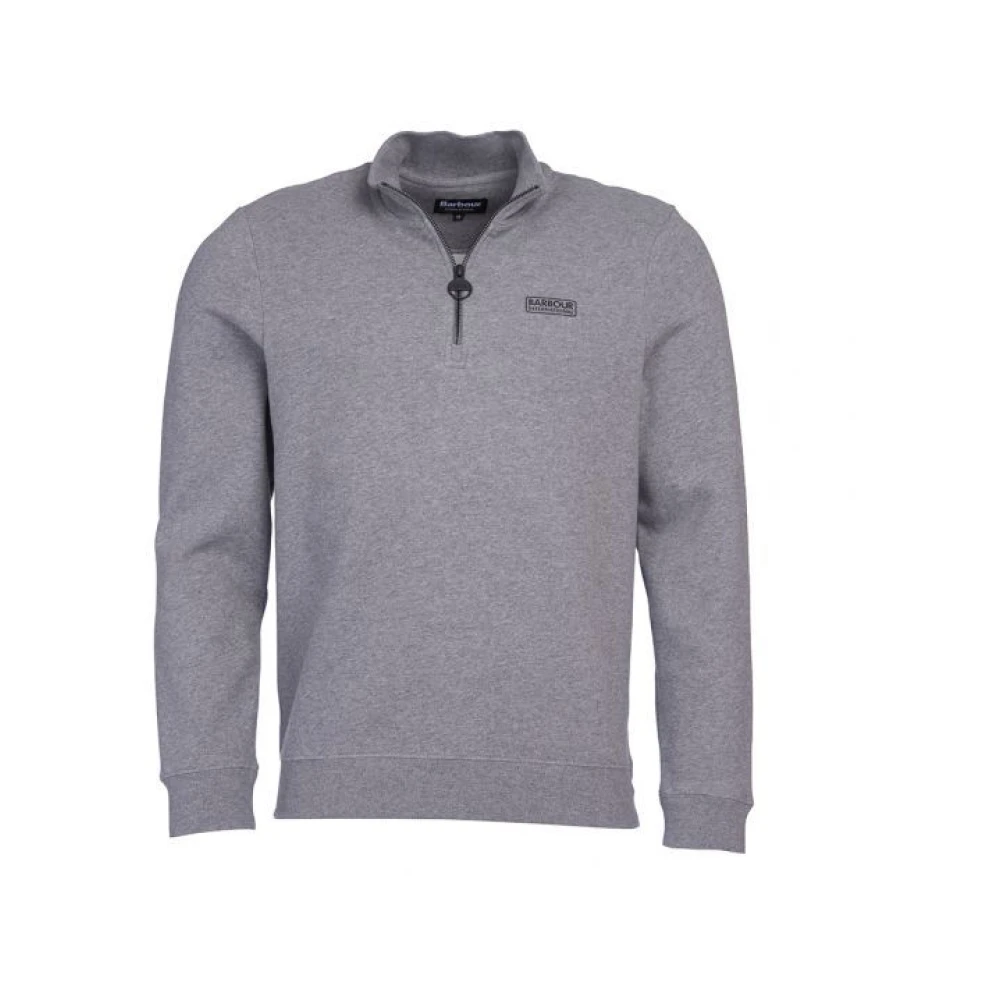 Barbour Essentiell Half Zip Sweatshirt Gray, Herr