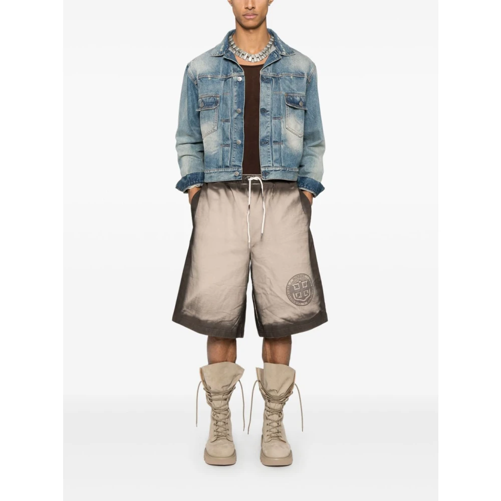 Misbhv Beige Elastische Trekkoord Shorts Beige Heren