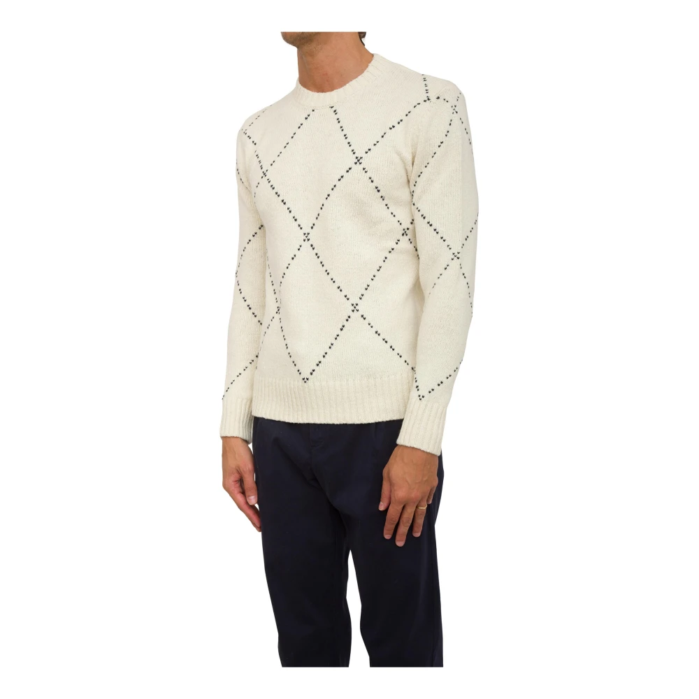 Eleventy Ivoor Ronde Hals Sweater Beige Heren