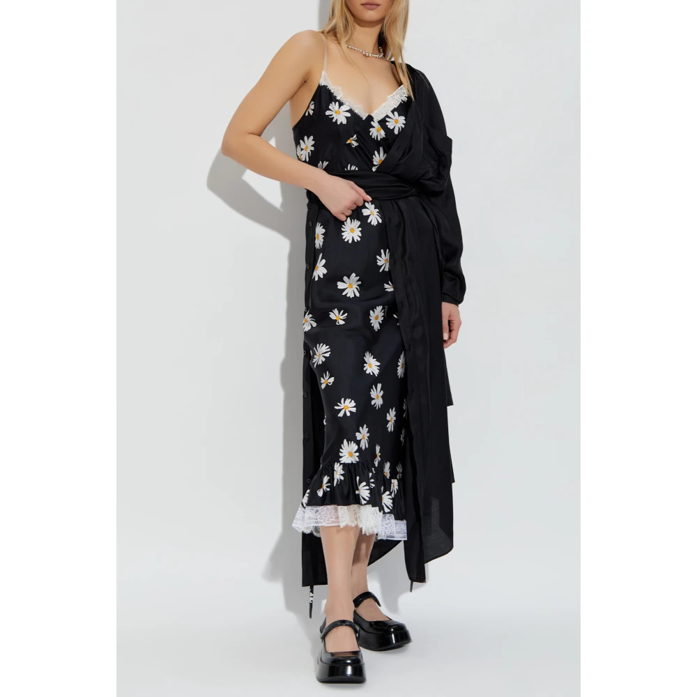 Moschino Zijden jurk Black Dames