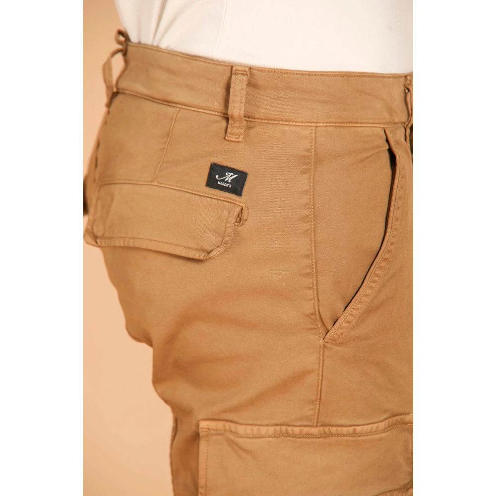 Mason's Extra Slim Fit Cargo Broek Brown Heren