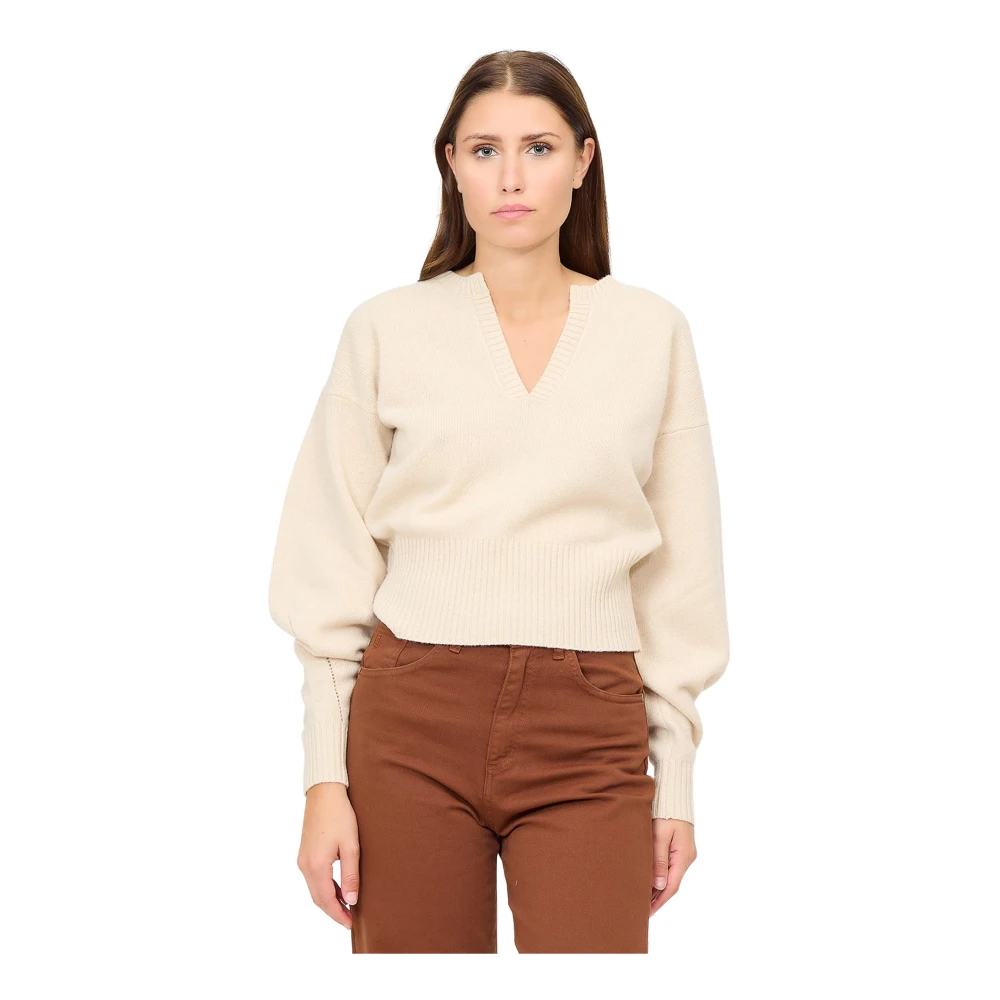 V-neck Wool and Cashmere Sweater - Federica Tosi - Modalova