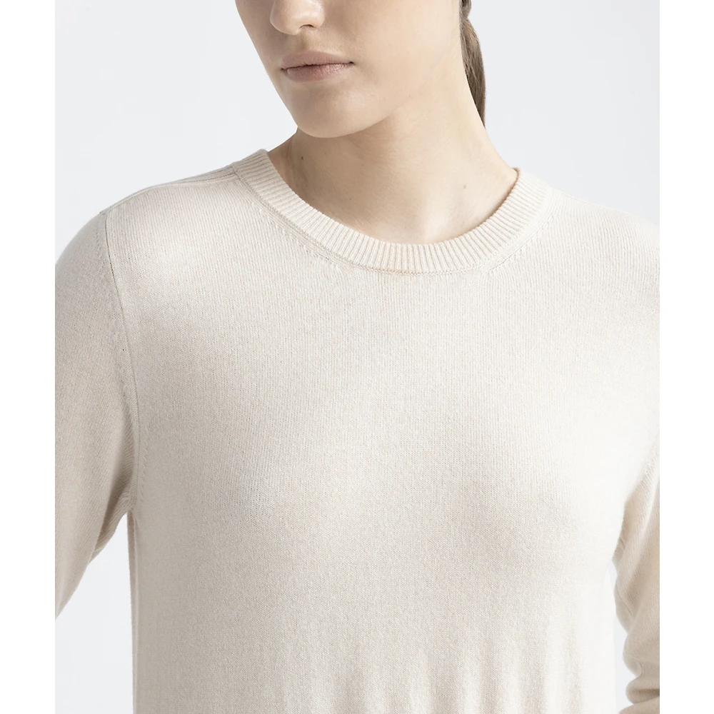 PESERICO Wol zijde en kasjmier jurk Beige Dames