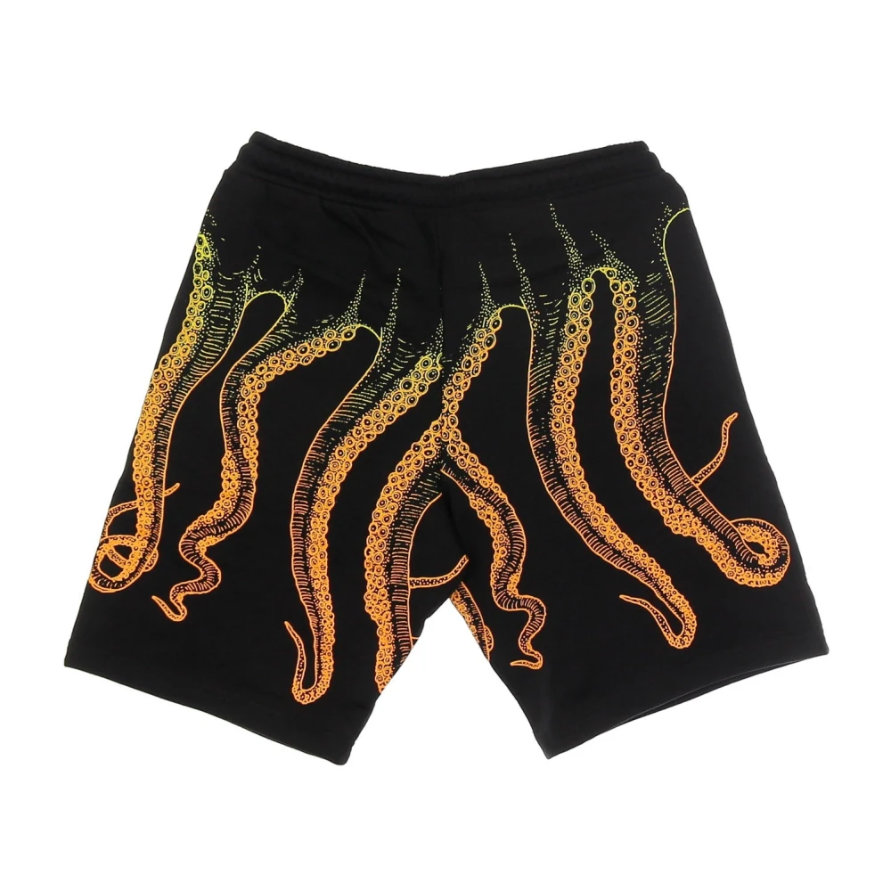 Octopus Gradient Sweatshorts Zwart Lichtgewicht Tracksuit Shorts Black Heren