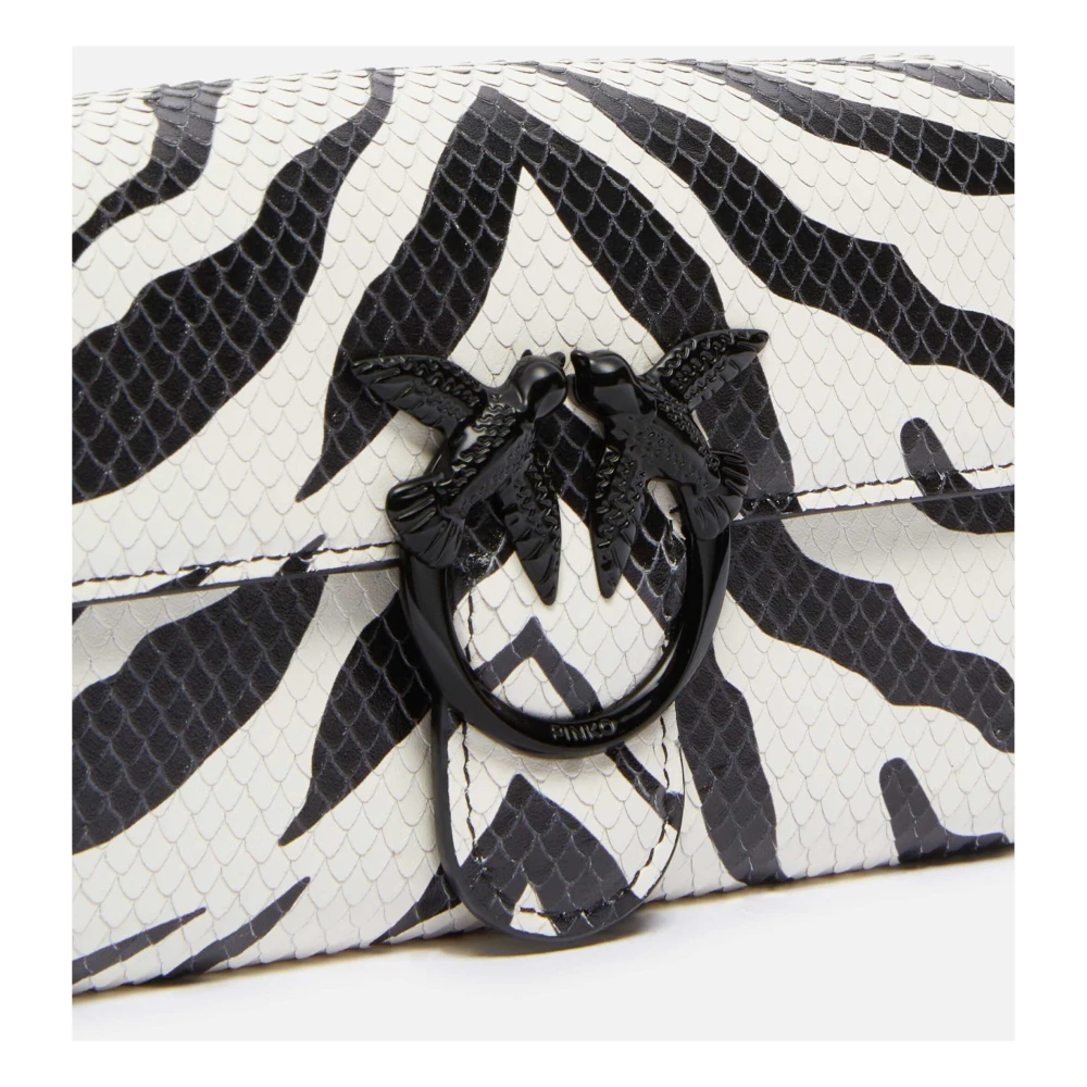 pinko Zebra Print Leren Love Bag Portemonnee Black Dames