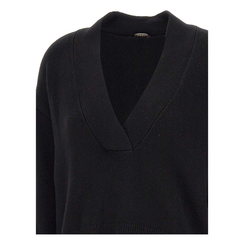 Liu Jo Zwarte Wol Kasjmier Trui Black Dames