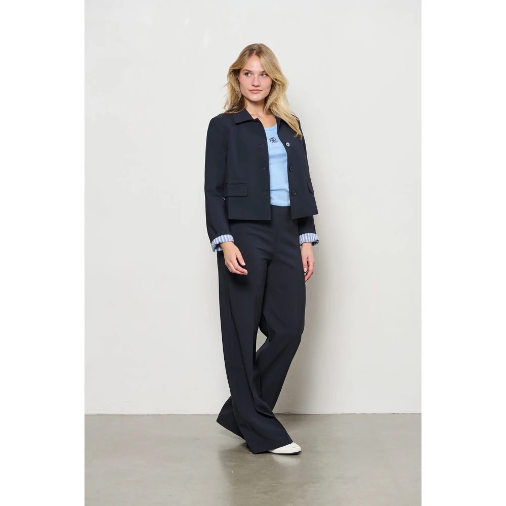 &Co Woman Wijde Broek Zomerse Stijl Blue Dames