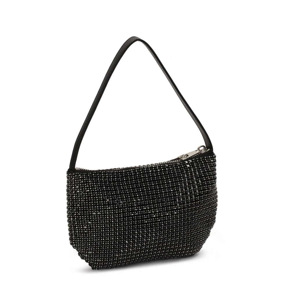 Kazar Zwarte glanzende kleine handtas Black Dames