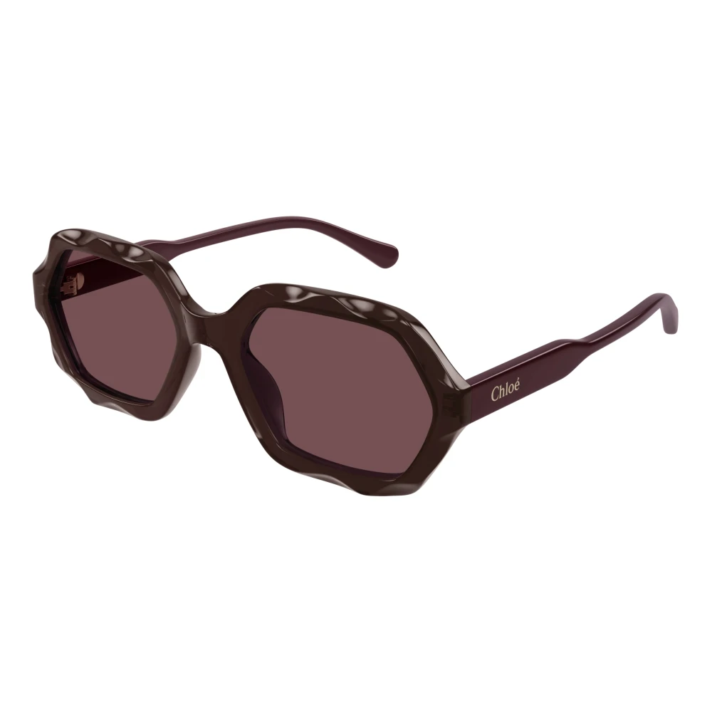 Chloé Donna Viola Ch0227s 002 Occhiali Da Sole Acetato Squadrata - Immagine 2