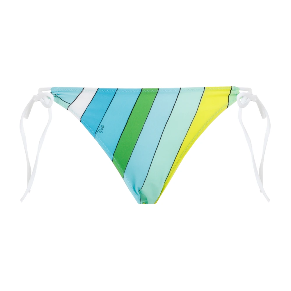 EMILIO PUCCI Lycra Bikini Slip Turchese Lime Multicolor Dames
