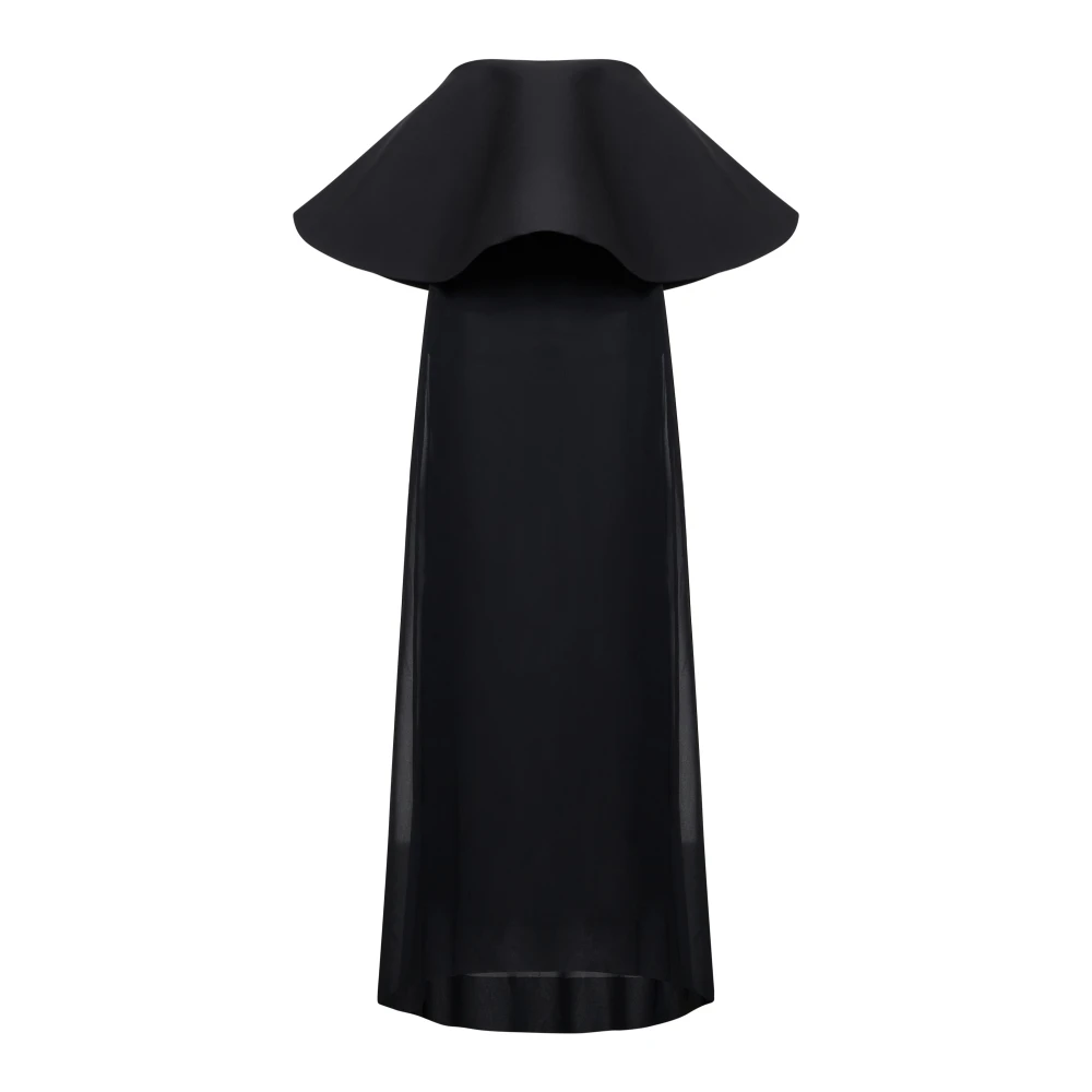 Jacquemus Zwarte Elegante Jurk met Zeilvorm Black Dames