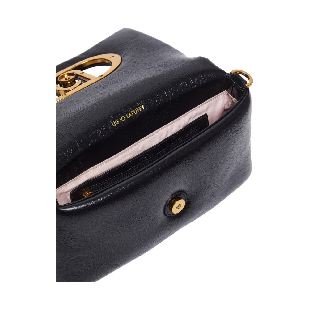 Liu Jo Zwarte schoudertas met gouden details Black Dames