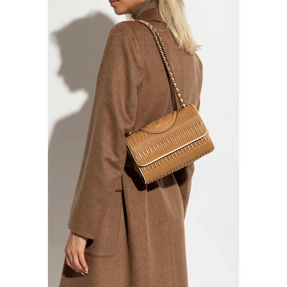 TORY BURCH Schoudertas 'Fleming Soft' Beige Dames