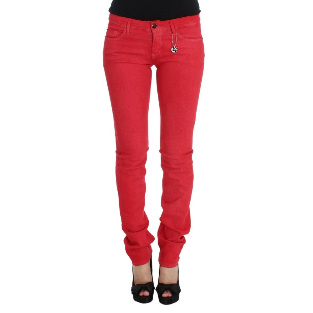 Costume National Röda Slim Fit Jeans Byxor Red, Dam