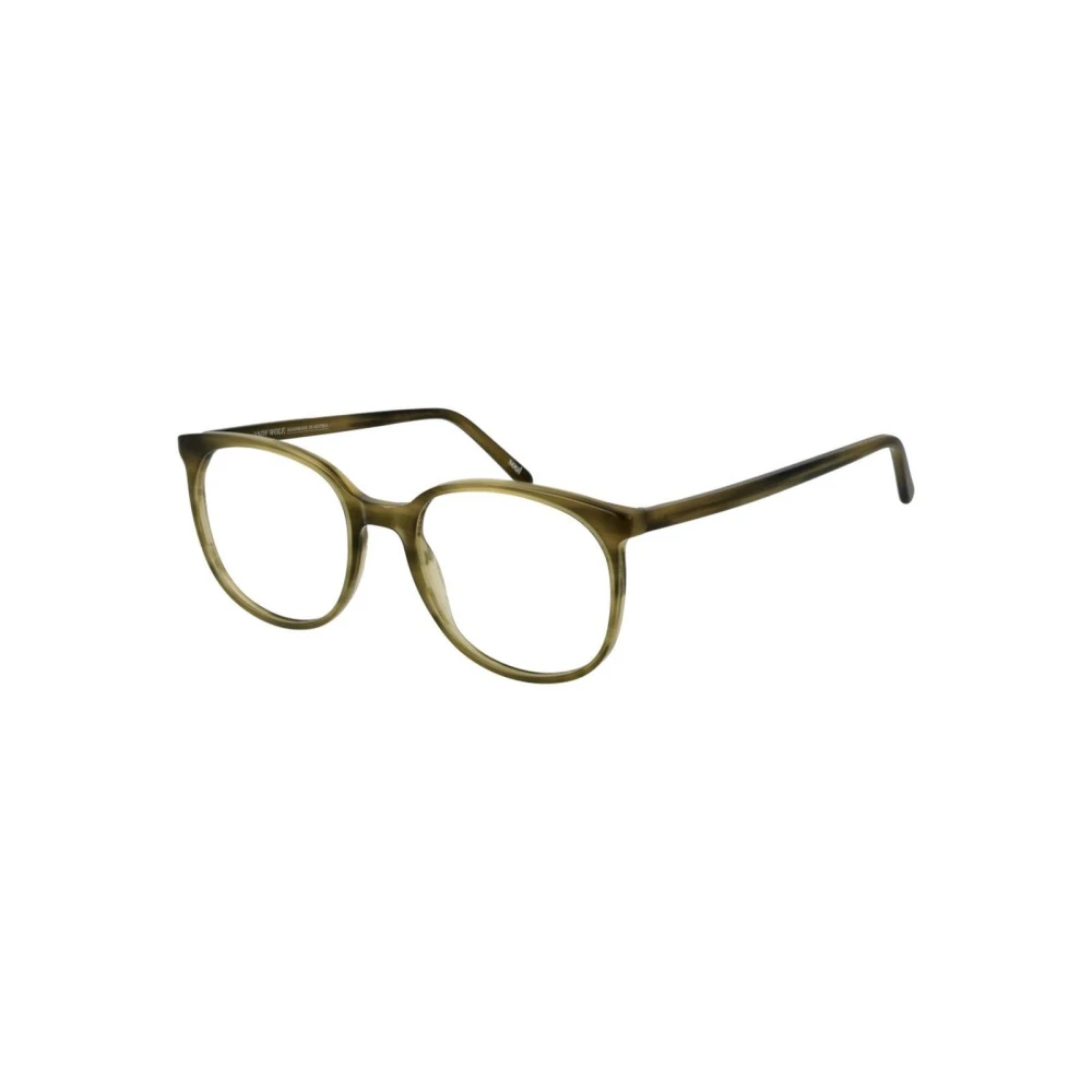 Andy Wolf Unisex Green Glasses, One Size, Panto Optical Frames With Case