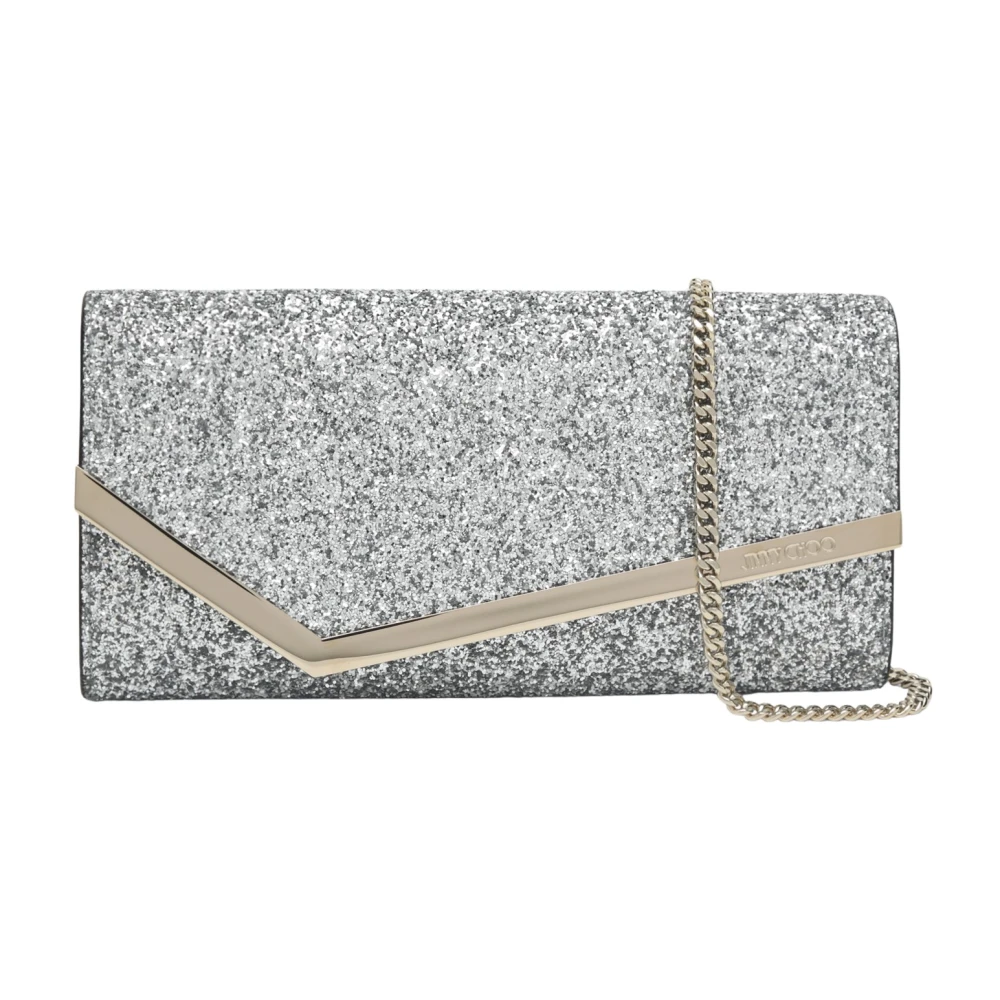 Jimmy Choo Harde Clutch Tas Gray Dames