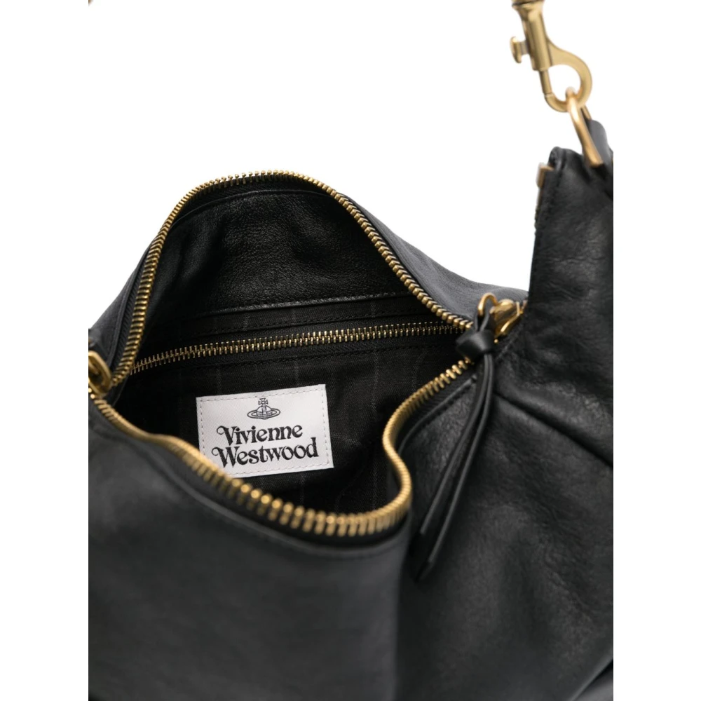 Vivienne Westwood Zwarte Schoudertas met Toprits Black Dames