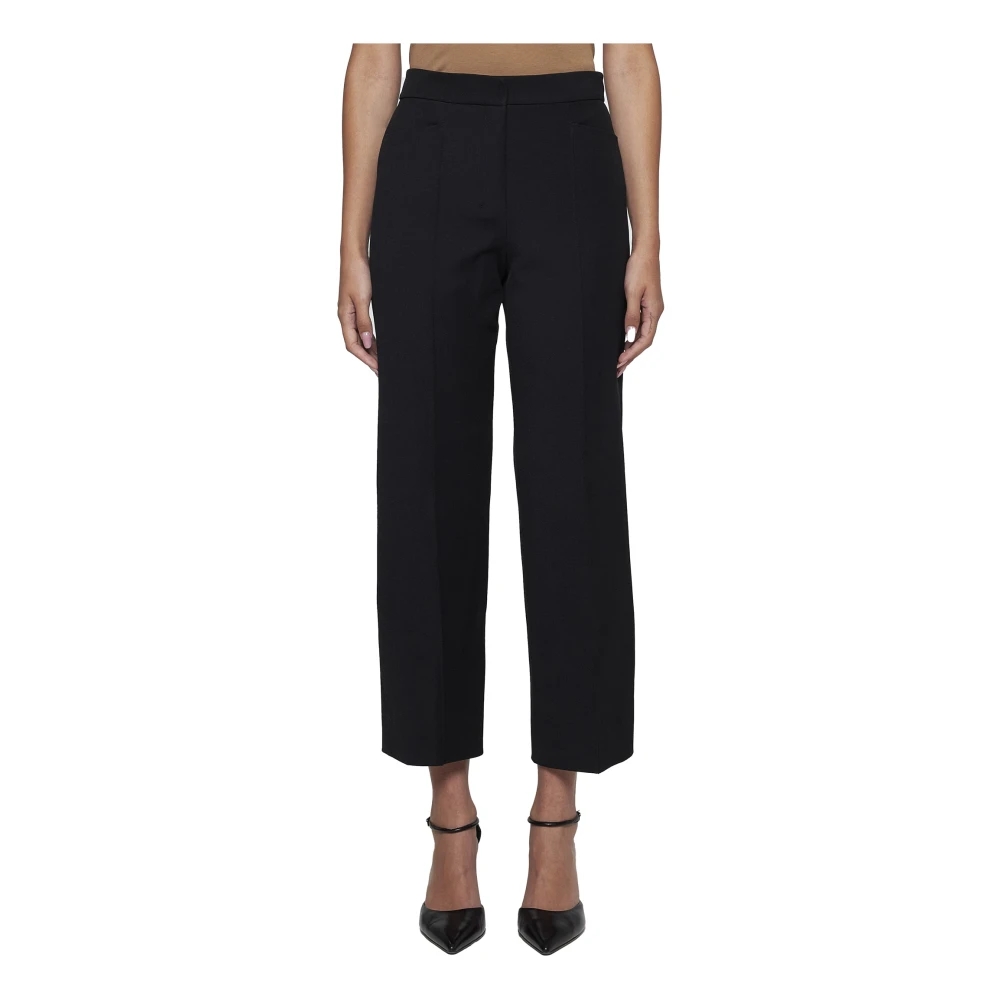 Max Mara Zwarte Zemira Broek met Hoge Taille Black Dames