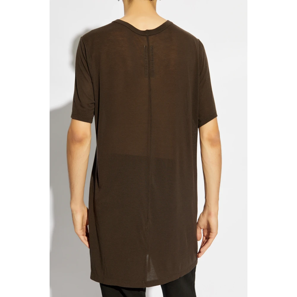 Rick Owens Level T Bruin T-Shirt Brown Heren
