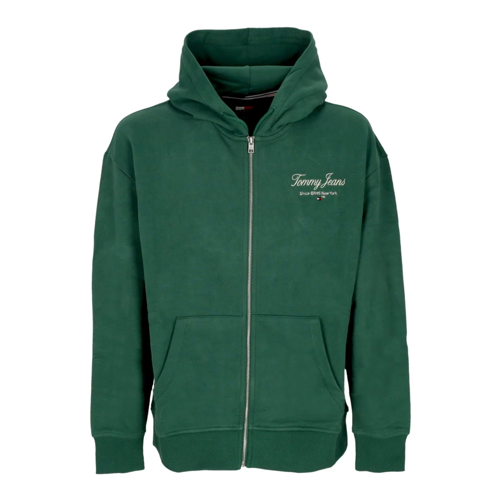 Tommy Hilfiger Groene Rits Hoodie Luxe Stijl Green Heren
