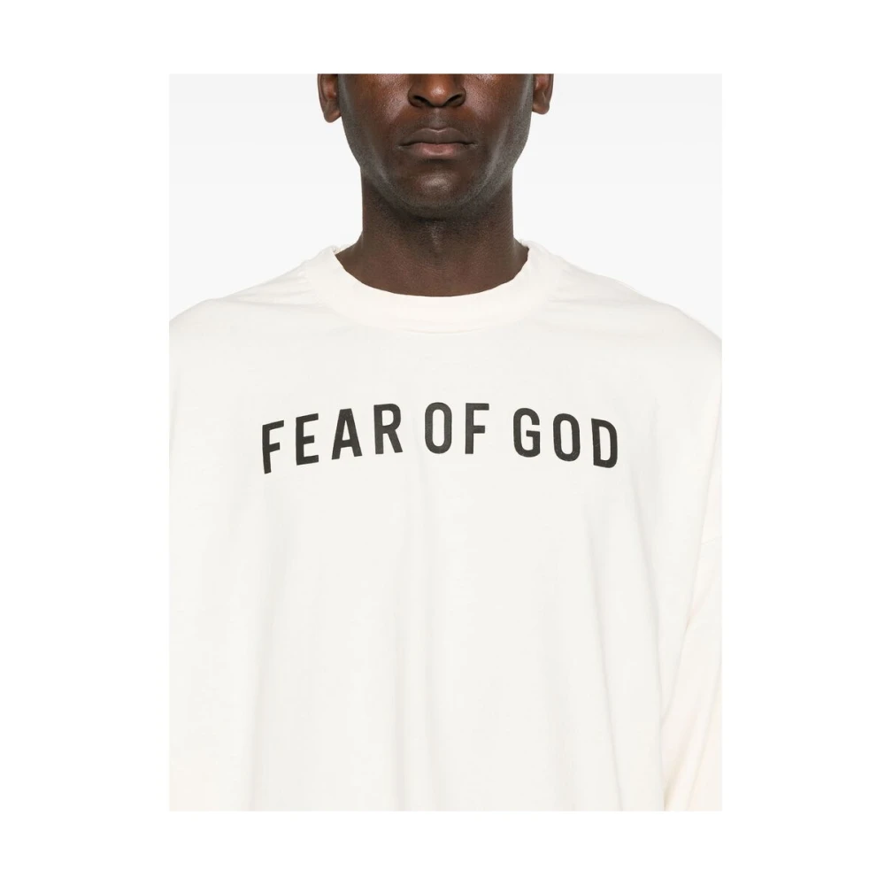 Fear Of God Katoenen Jersey Crew Neck Sweater Beige Heren